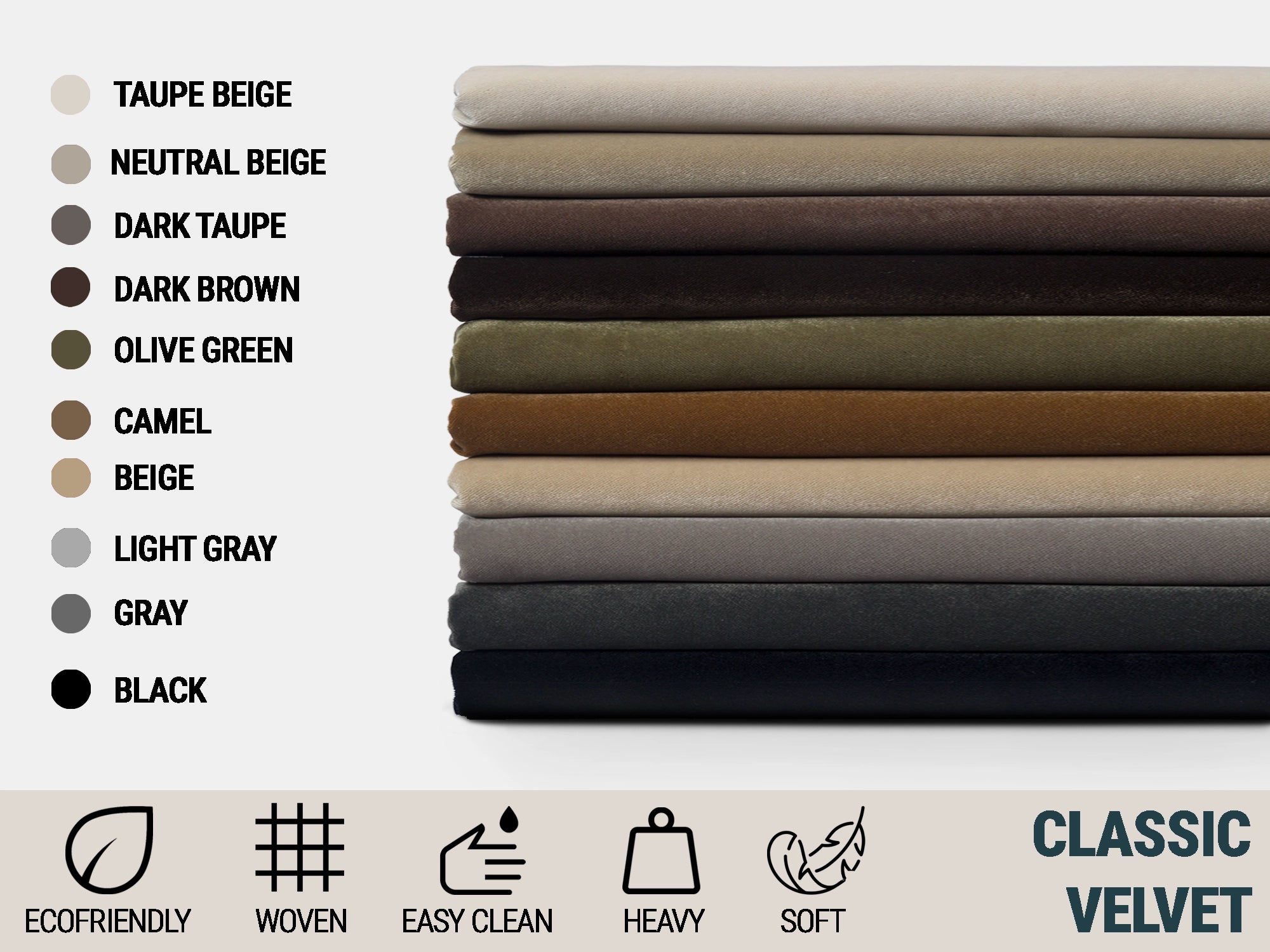 Dark Green Velvet Upholstery Fabric - Soft & Luxurious
