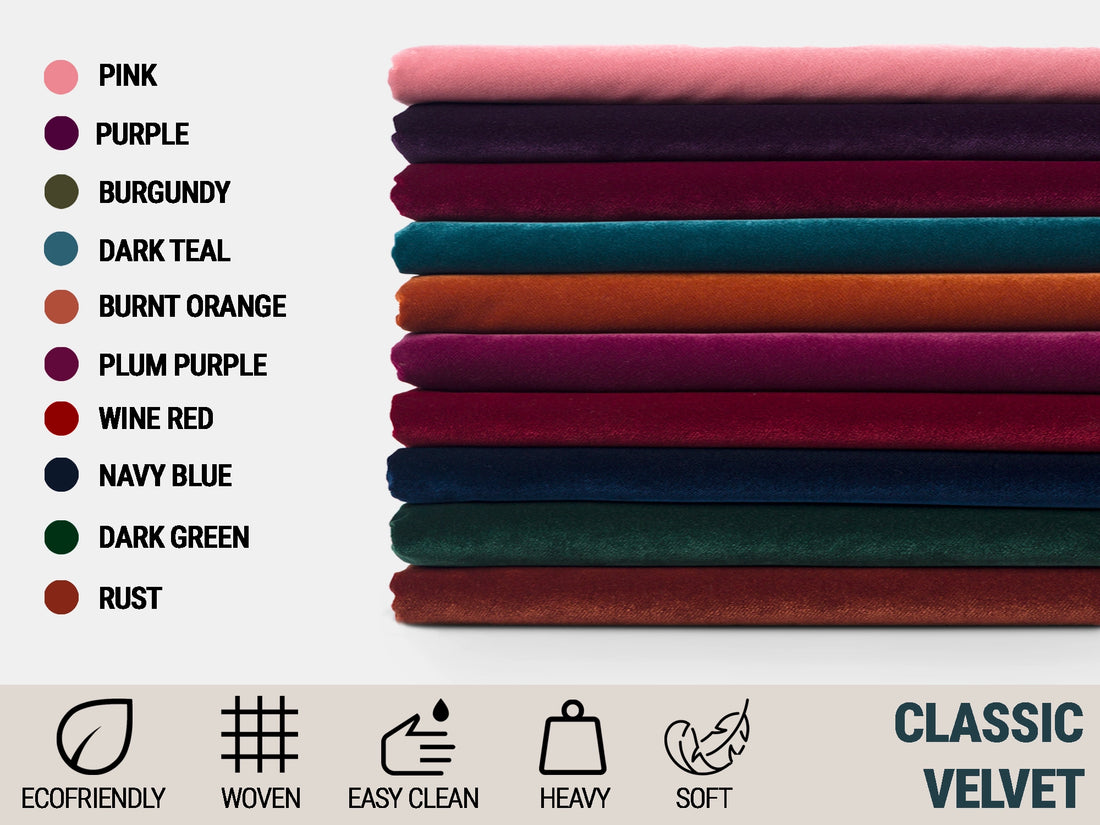 Dark Green Velvet Upholstery Fabric - Soft & Luxurious