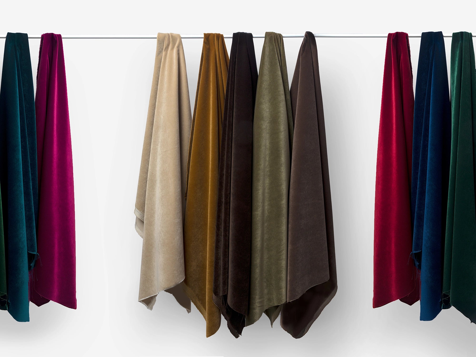 Dark Green Velvet Upholstery Fabric - Soft & Luxurious