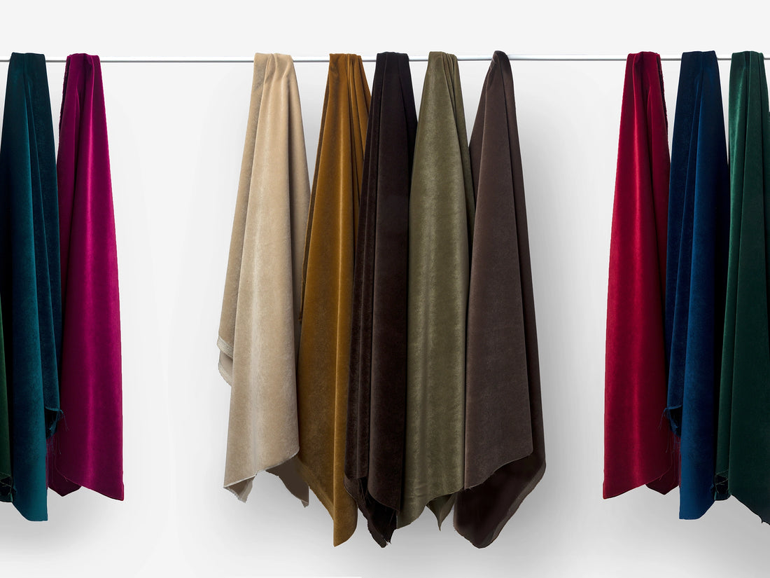 Dark Green Velvet Upholstery Fabric - Soft & Luxurious