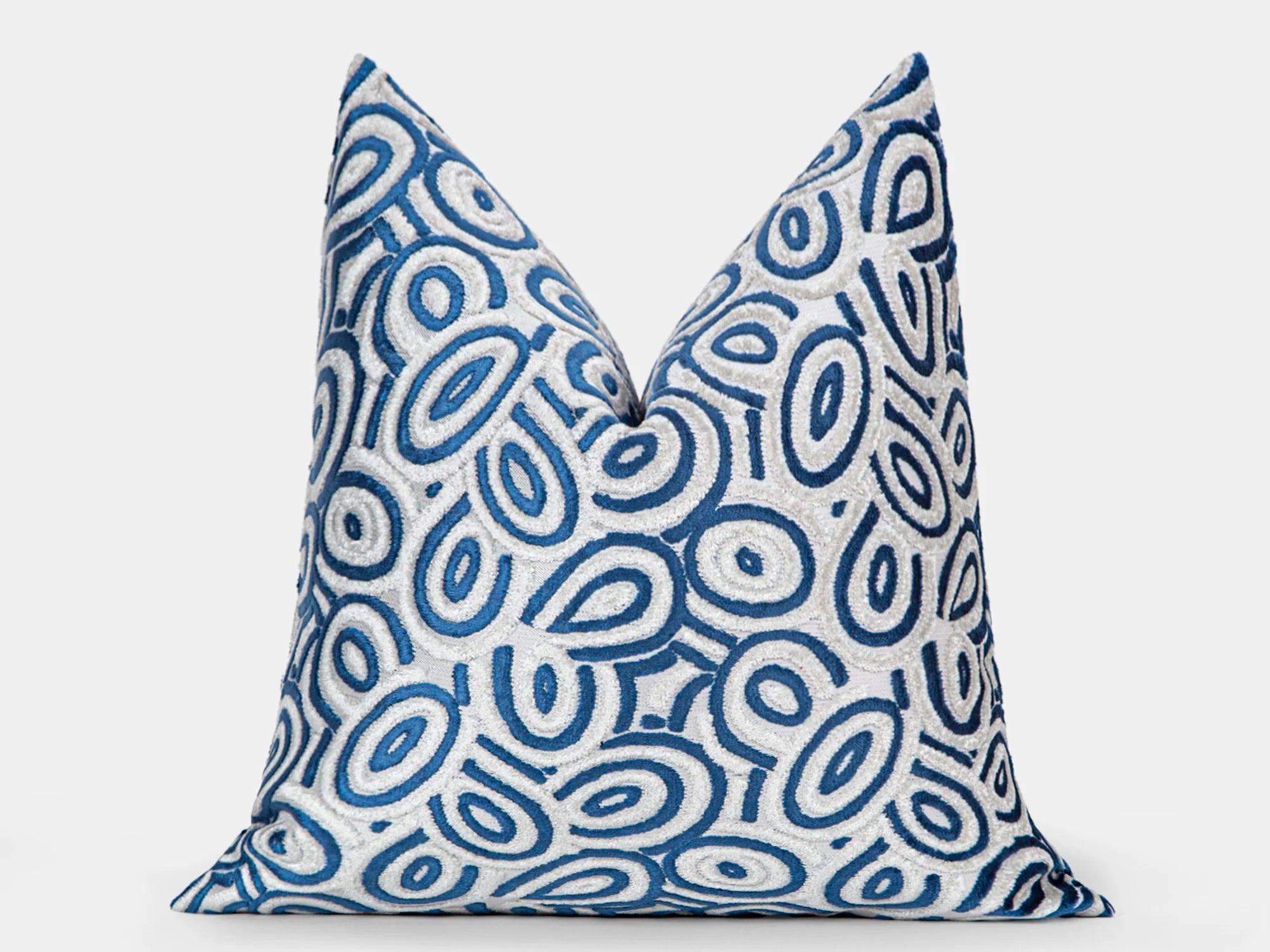 Cobalt Retro Velvet Pillow Cover