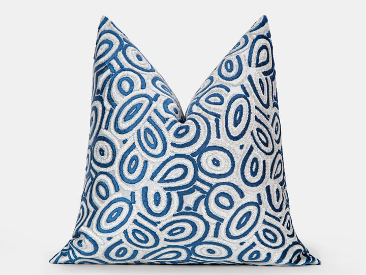 Cobalt Retro Velvet Pillow Cover