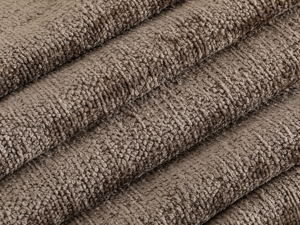 Coffee Chenille Upholstery Fabric - Textured & Silky
