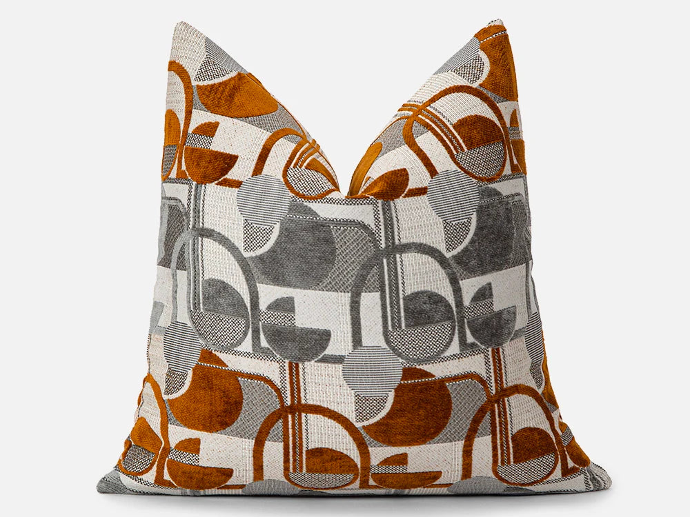 Colorful Geometric Velvet Pillow Cover