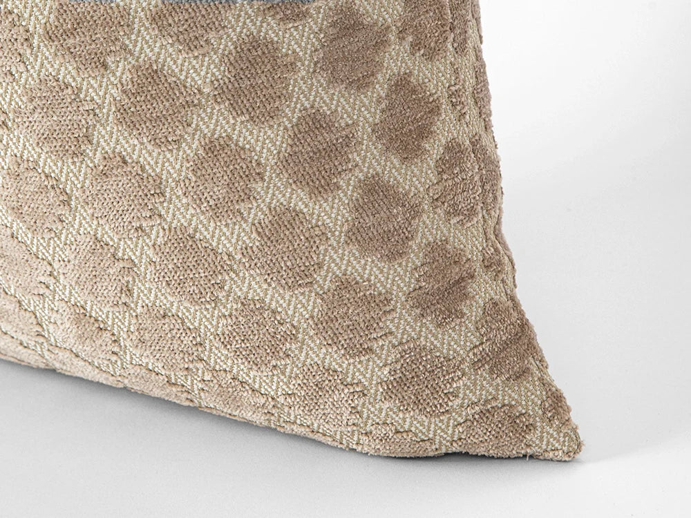 Beige Dotted Textured Pillow Cover