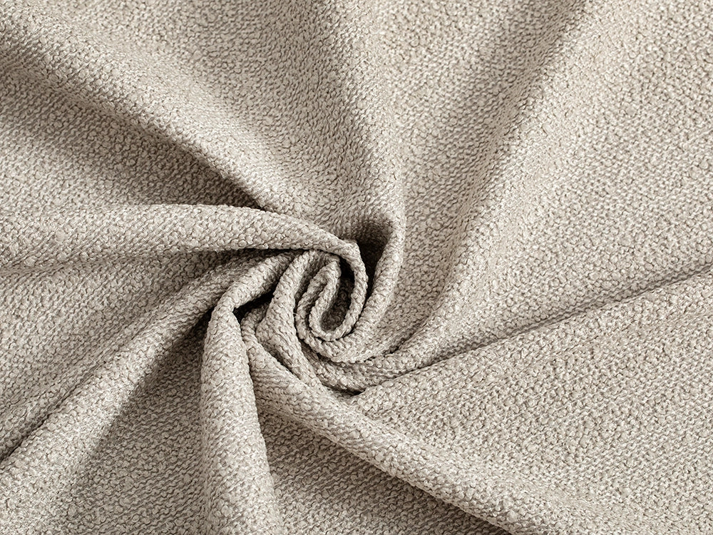 Cream Beige Boucle Upholstery Fabric - Textured & Chic