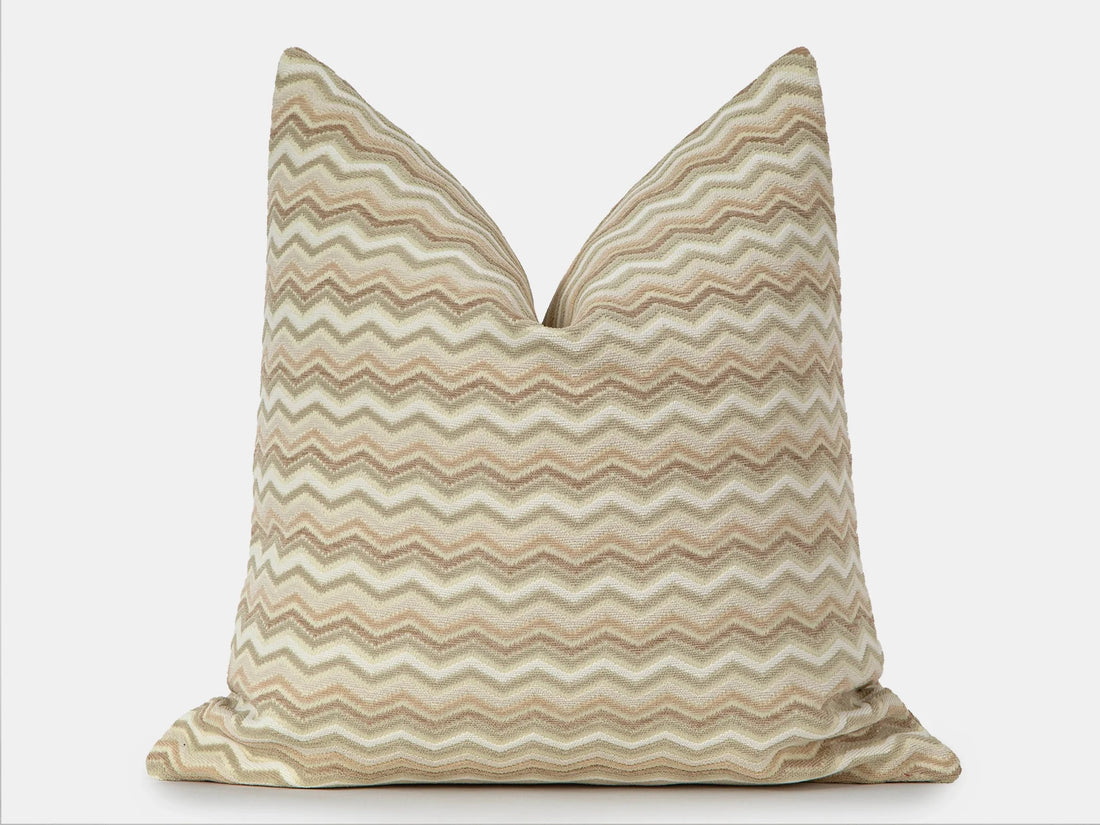 Cream Beige Chevron Pillow Cover