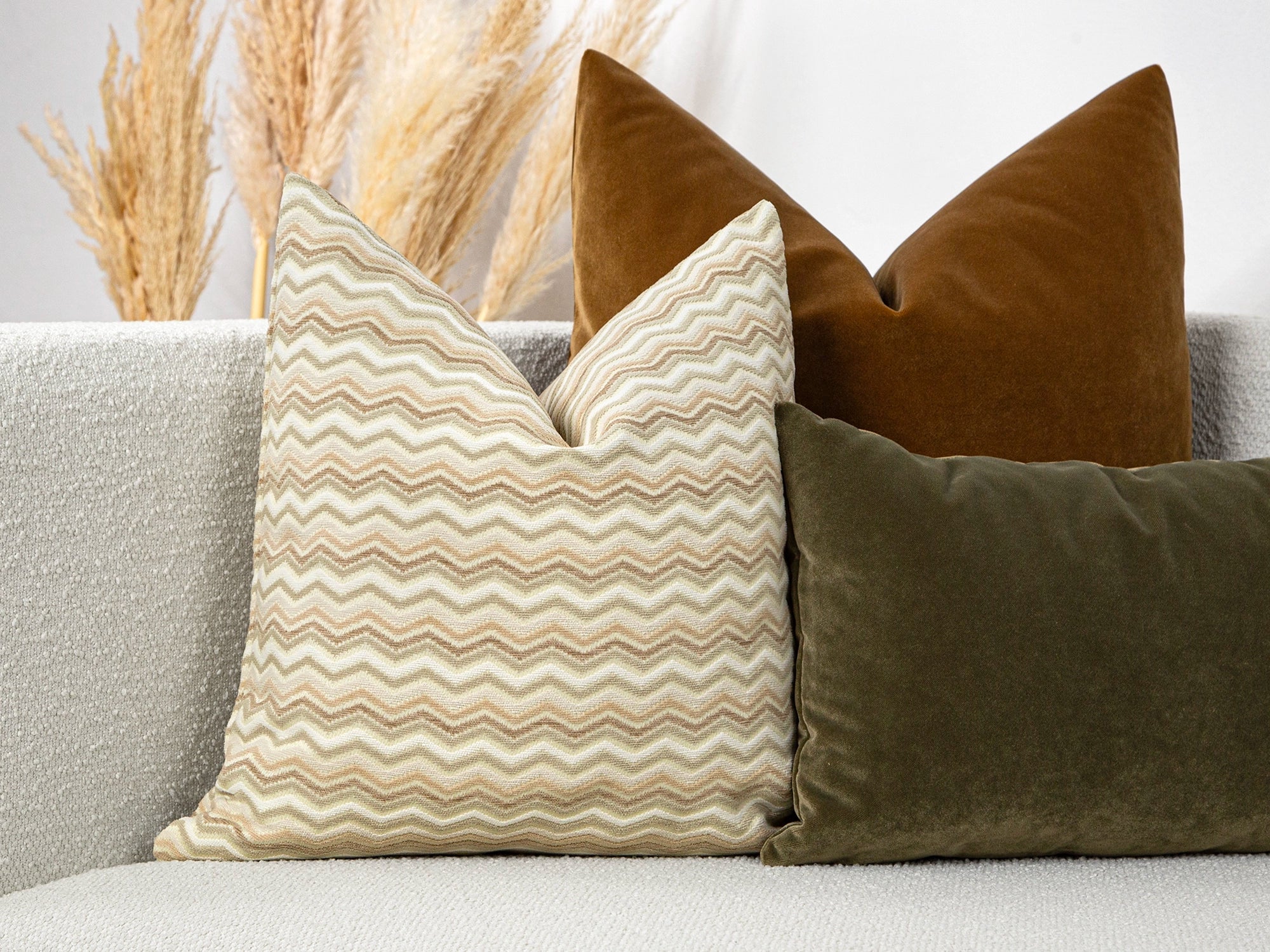 Cream Beige Chevron Pillow Cover