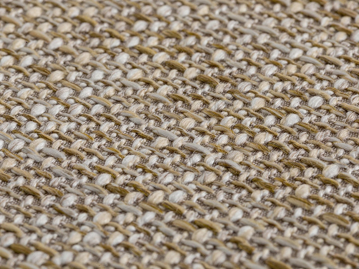 Cream Beige Woven Upholstery Fabric - Linen Look