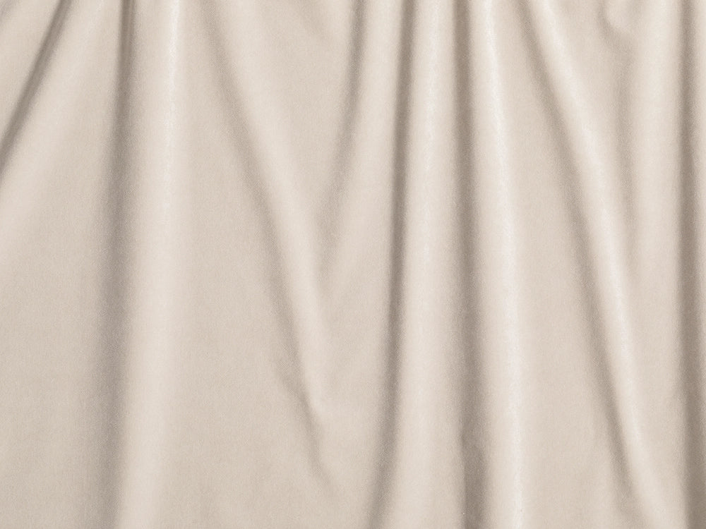 Cream Beige Velvet Upholstery Fabric - Soft & Luxurious