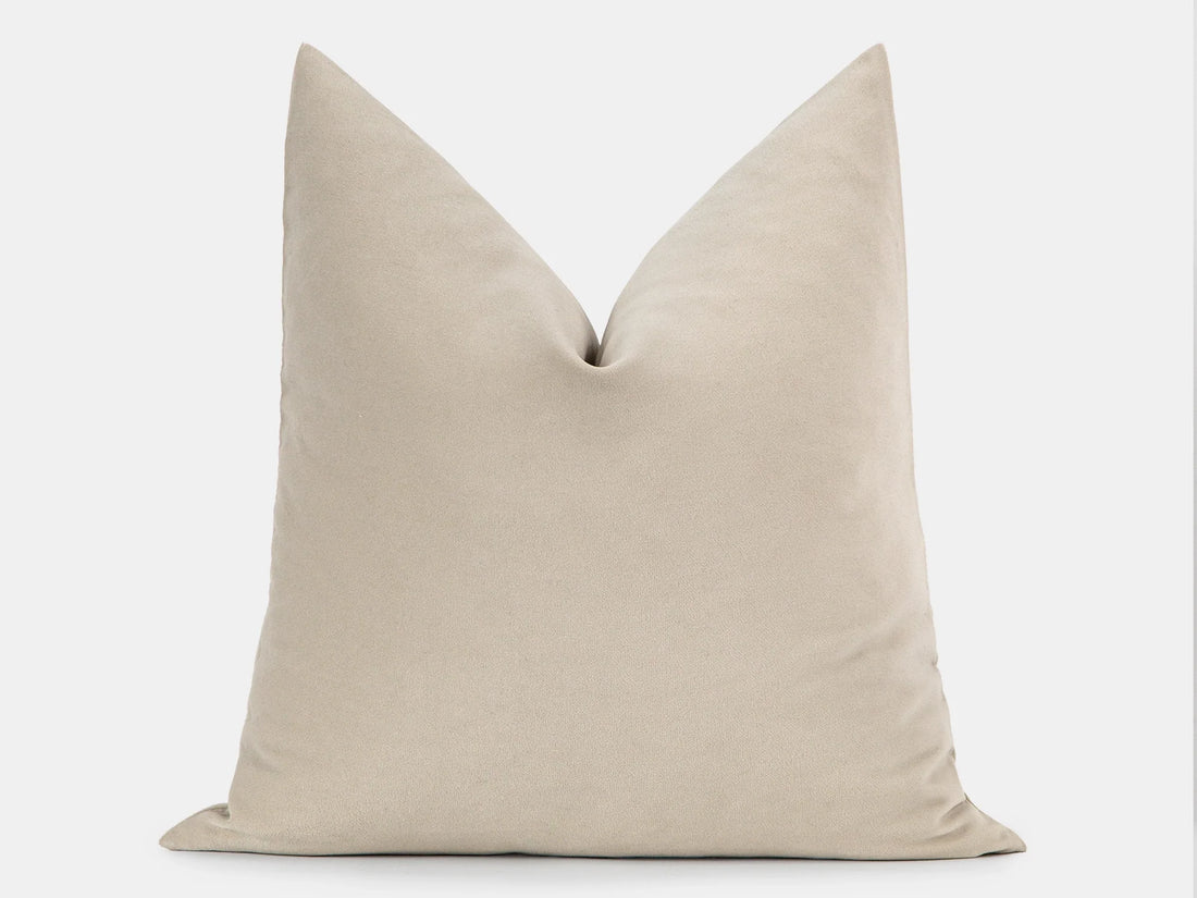 Cream Velvet Pillow Cover