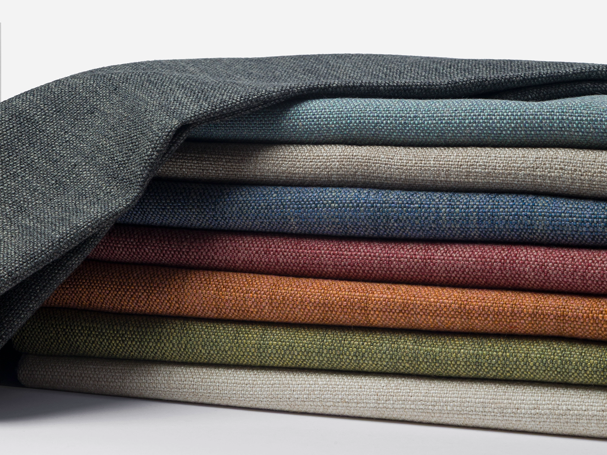 Linen Look Upholstery Fabrics - 9 Color Options | Cunda