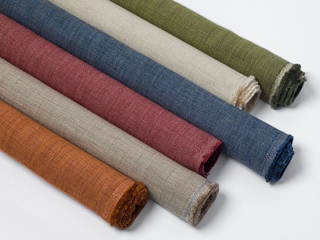 Linen Look Upholstery Fabrics - 9 Color Options | Cunda