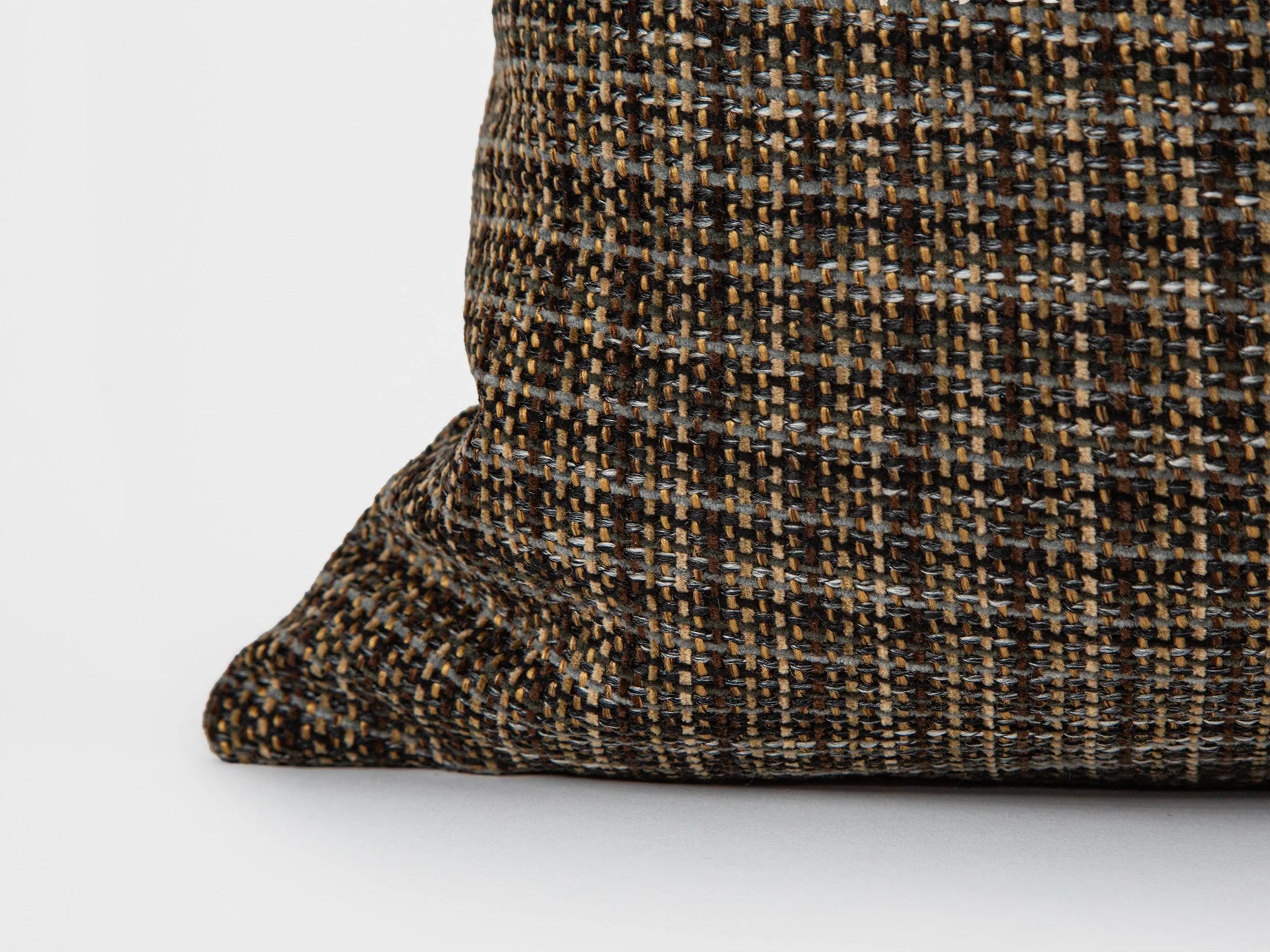 Dark Bark Woven Pillow Cover