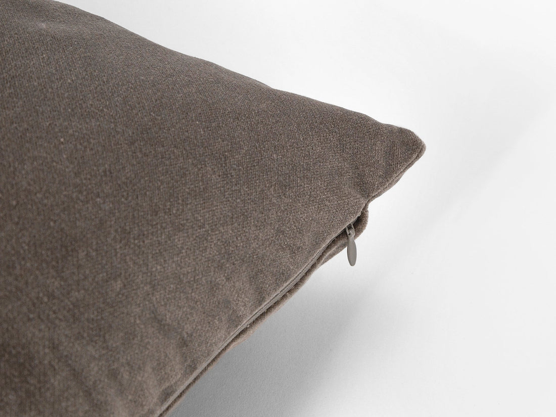 Taupe Velvet Pillow Cover