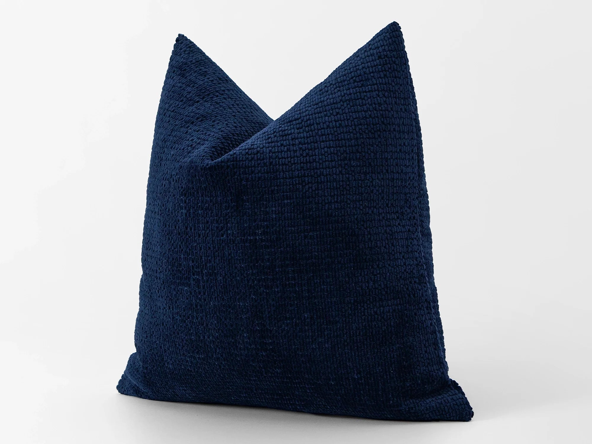 Deep Navy Textured Pillow Cover