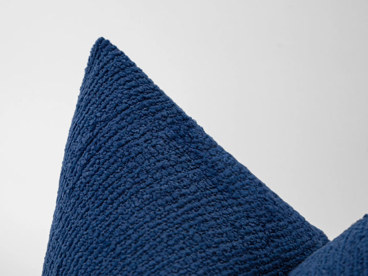 Cobalt Blue Boho Textured Pillow Cover