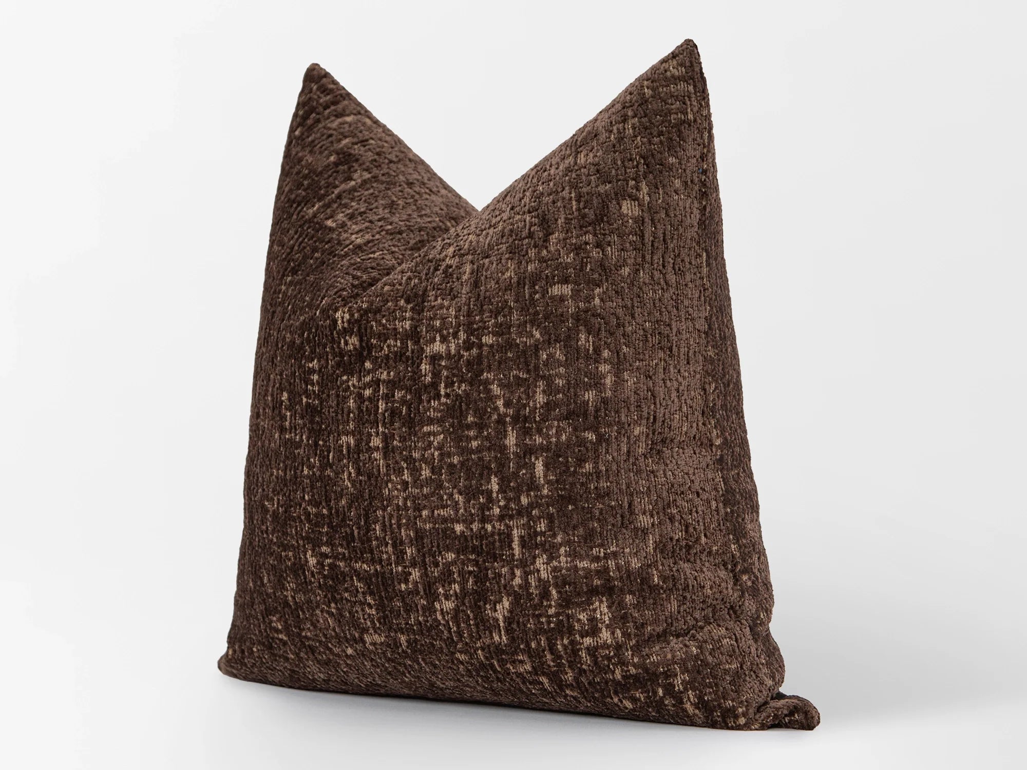 Dark Brown Soft Textured Pillow Cover