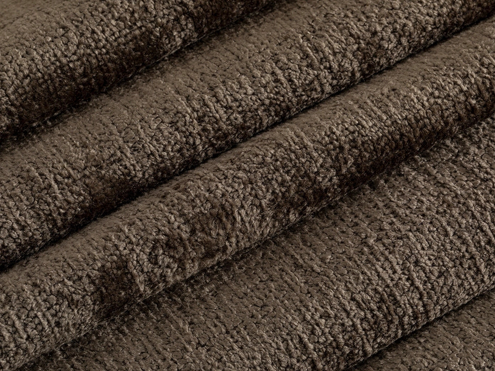 Dark Brown Chenille Upholstery Fabric - Textured & Silky