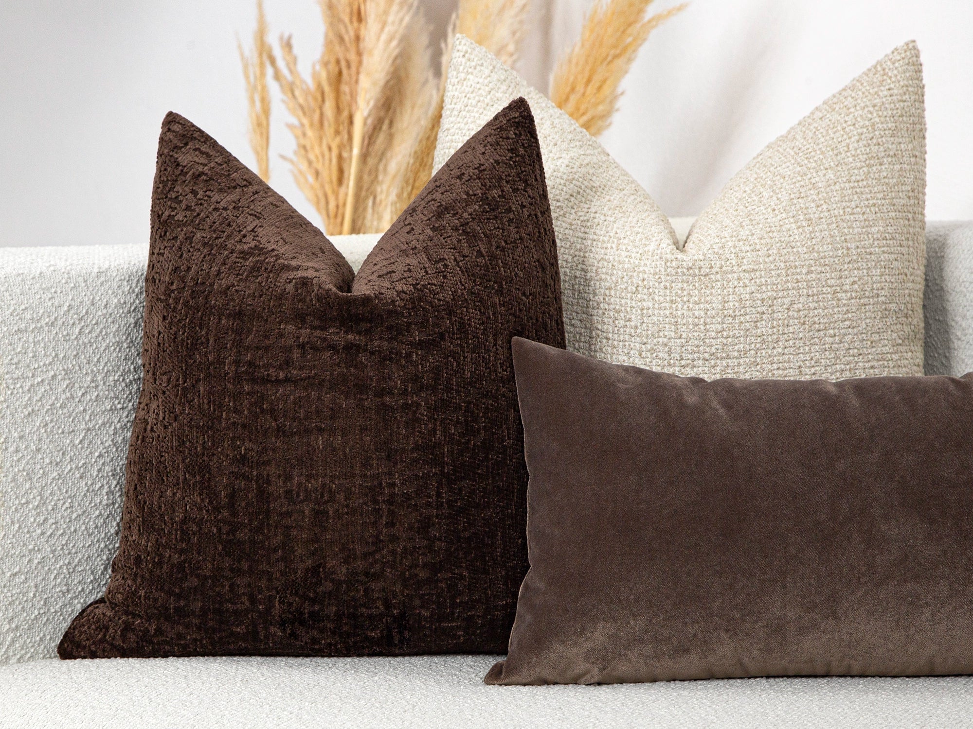 Dark Brown Throw Pillow Cover