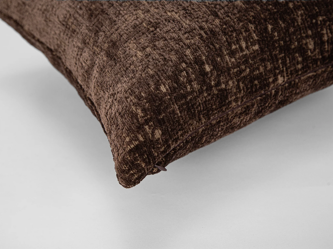 Dark Brown Soft Textured Pillow Cover