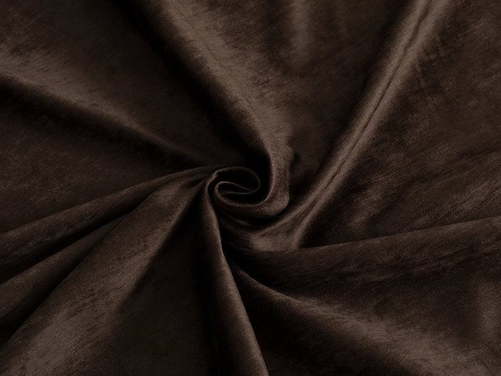Dark Brown Silky Upholstery Fabric - Luxury & Bold
