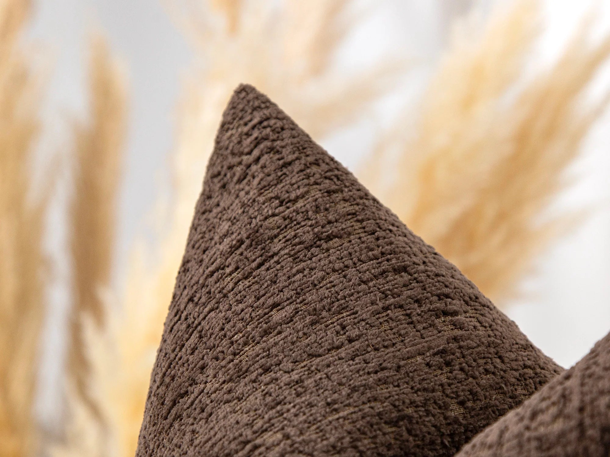 Dark Brown Soft Textured Pillow Cover