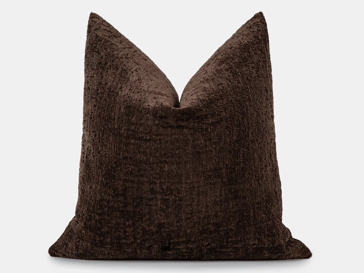Dark Brown Throw Pillow Cover