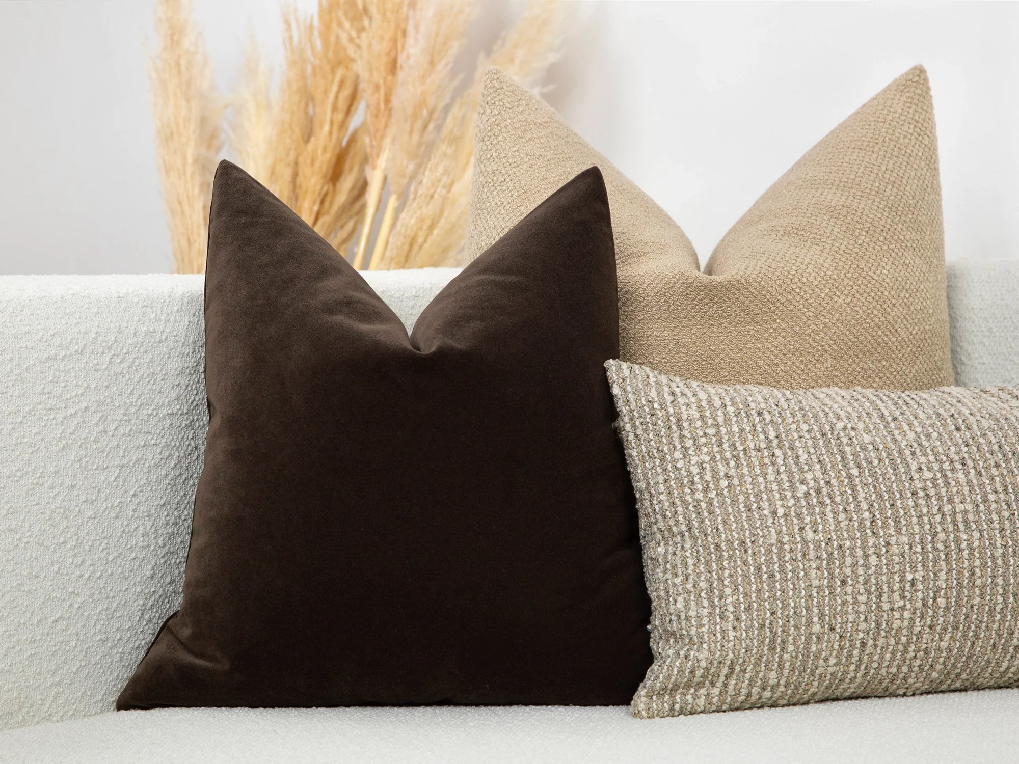 Dark Brown Velvet Pillow Cover
