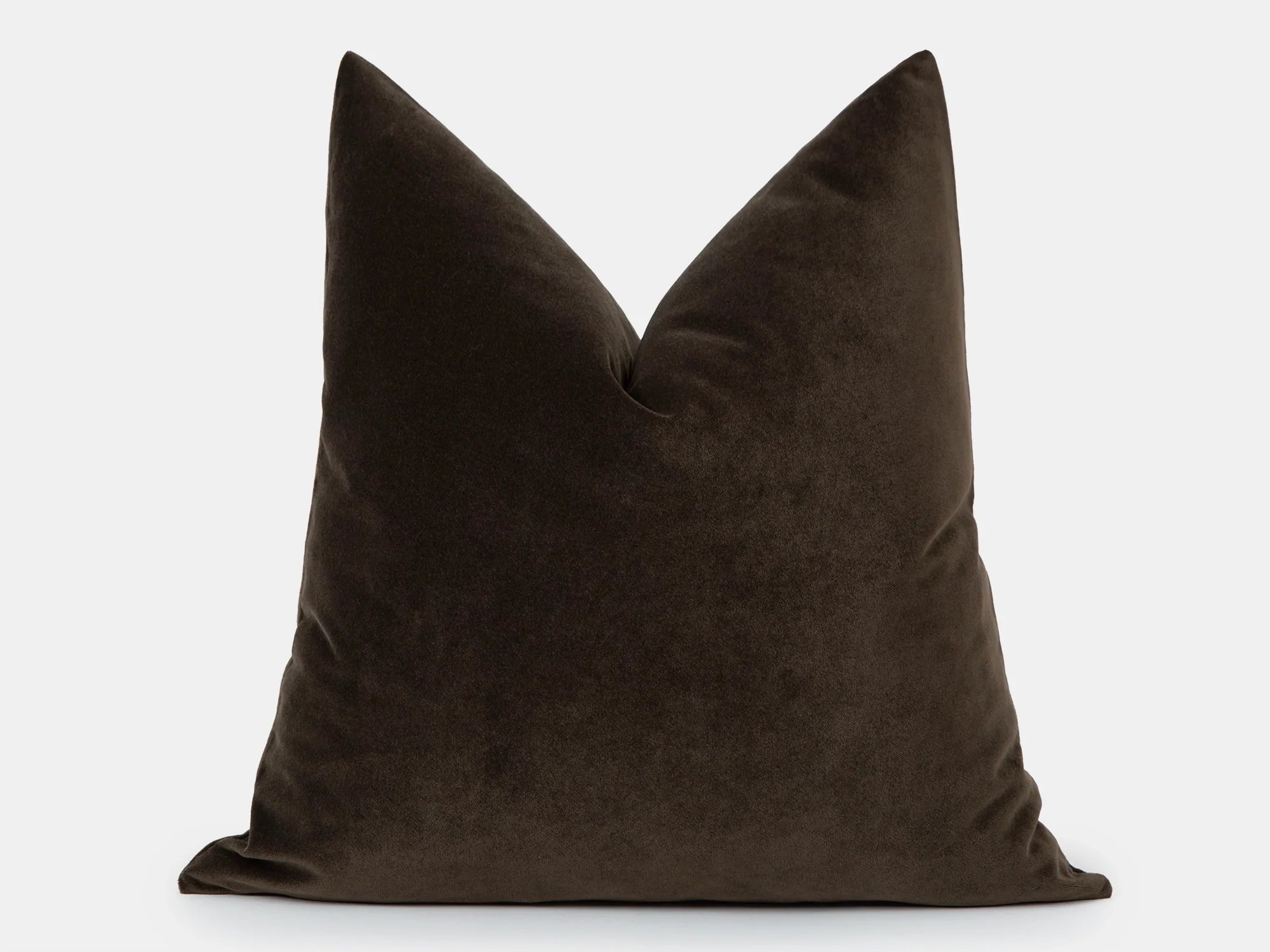 Dark Brown Velvet Pillow Cover