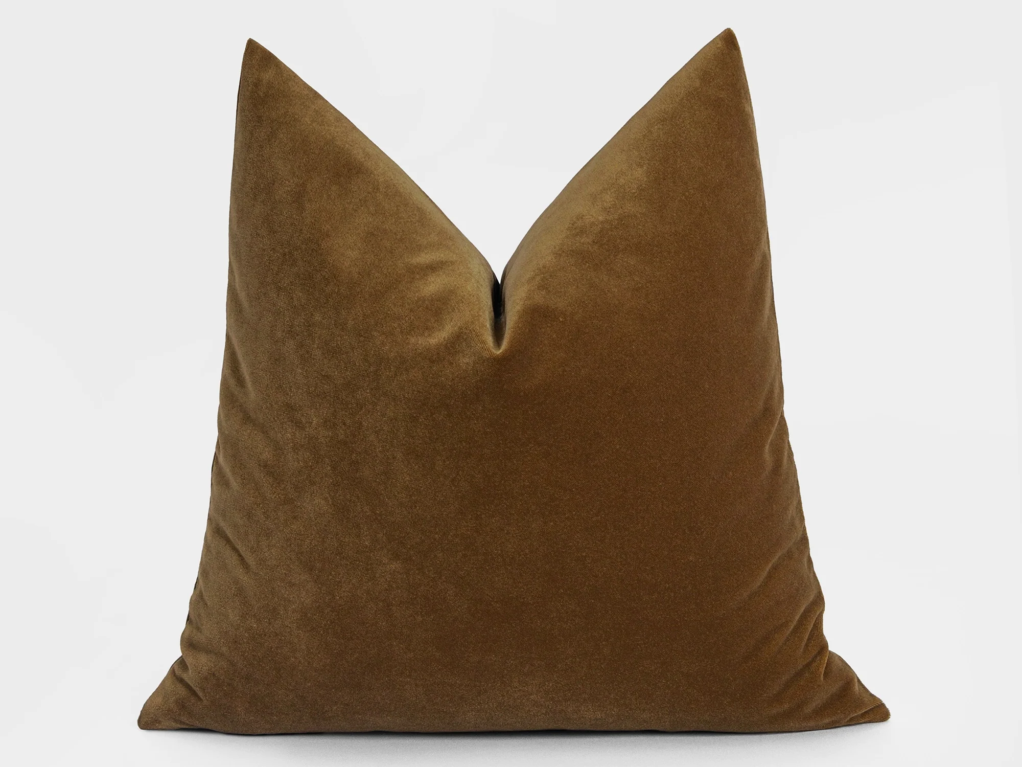 Dark Camel Velvet Pillow Cover