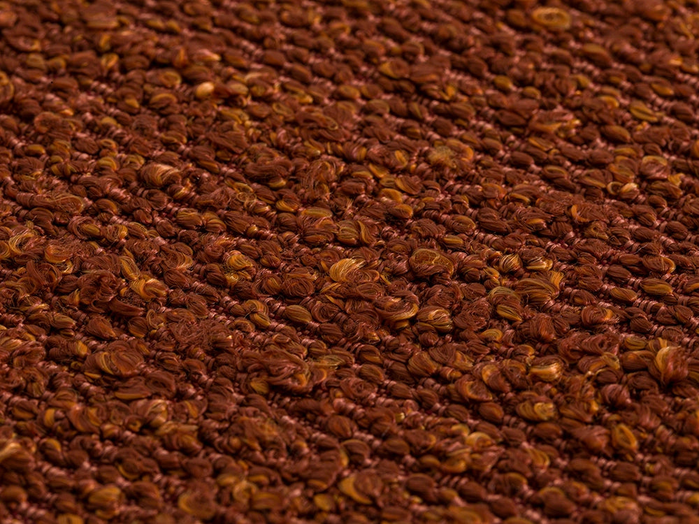 Dark Copper Boucle Upholstery Fabric - Textured & Chic