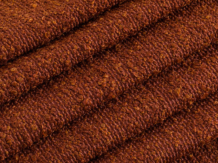 Dark Copper Boucle Upholstery Fabric - Textured & Chic