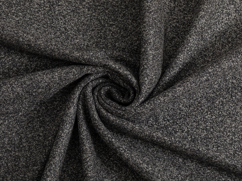 Dark Gray Boucle Upholstery Fabric - Cozy & Soft