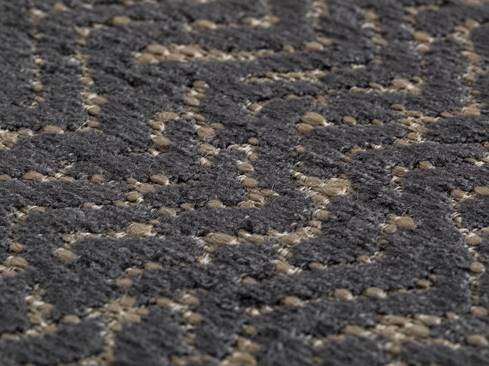 Dark Gray Chevron Upholstery Fabric - Textured & Durable