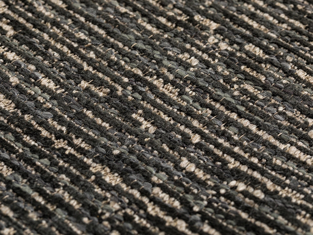 Dark Gray Striped Upholstery Fabric - Woven & Textured