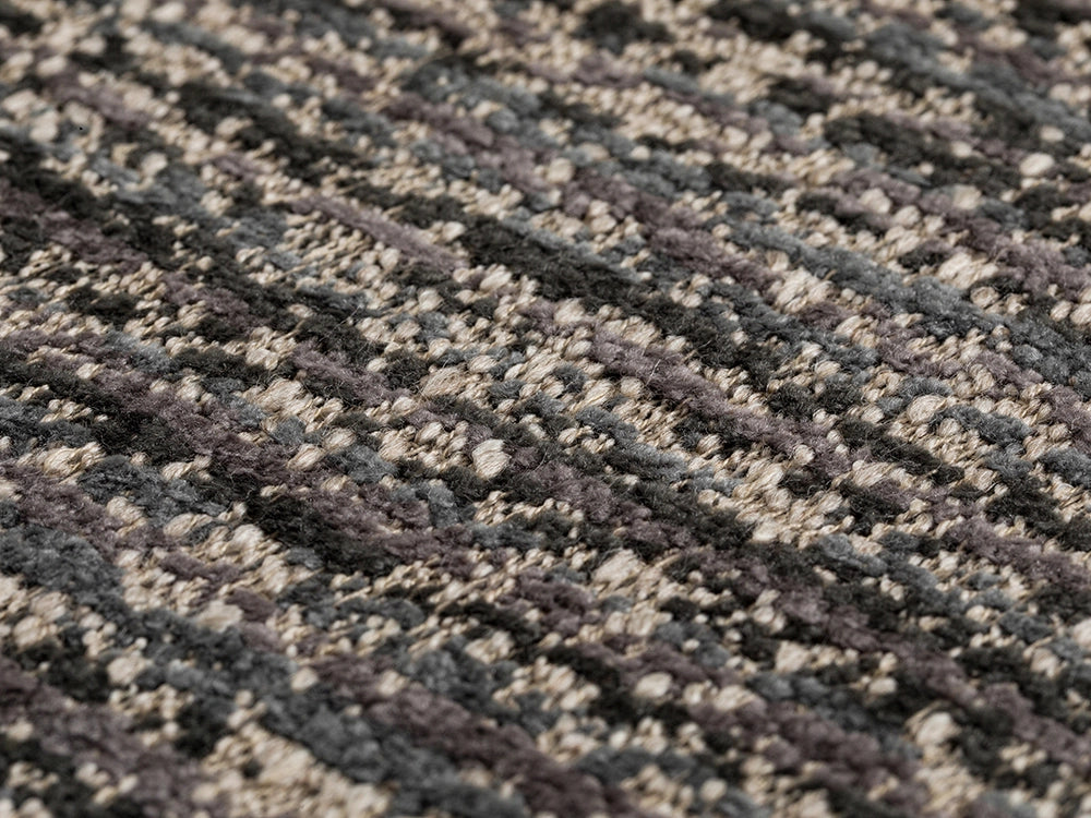 Dark Gray Textured Upholstery Fabric - Woven & Striped