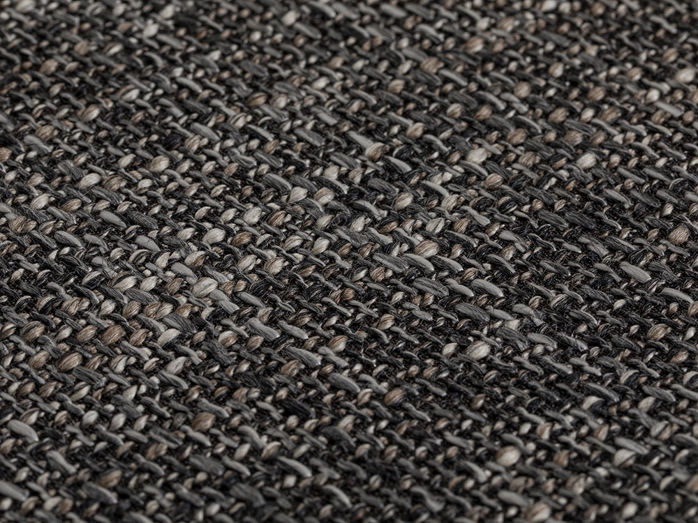 Dark Gray Woven Upholstery Fabric - Linen Look