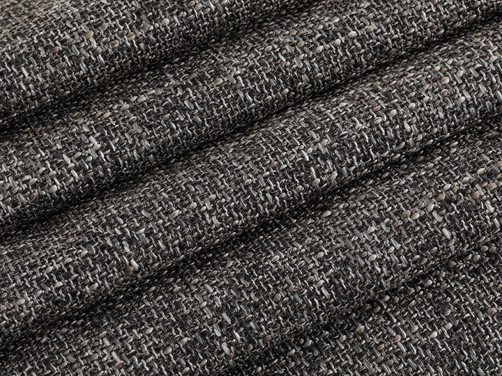 Dark Gray Woven Upholstery Fabric - Linen Look