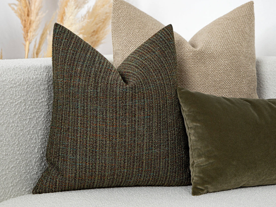 Dark Green Bohemian Pillow Cover