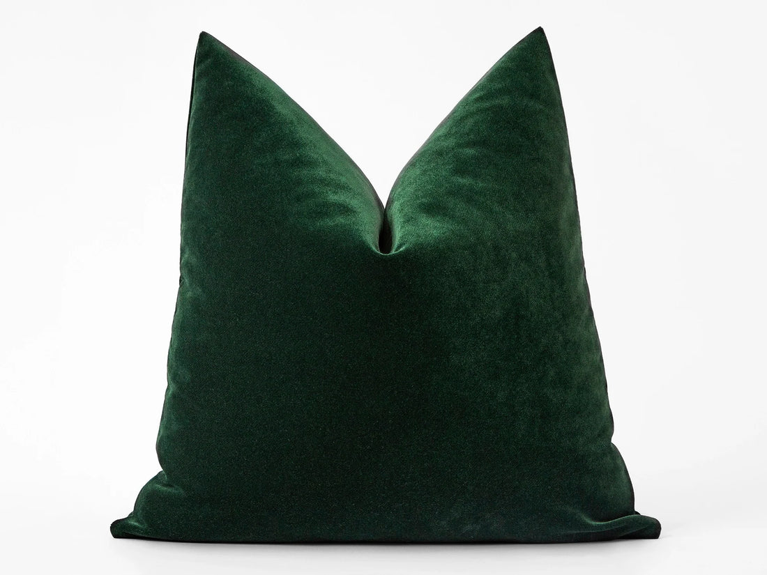 Dark Green Velvet Pillow Cover