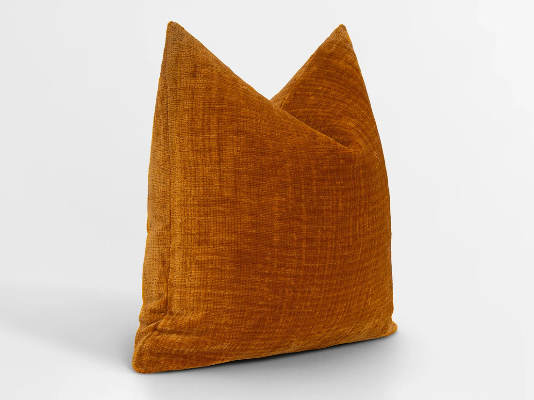 Burnt Orange Textured Pillow Cover