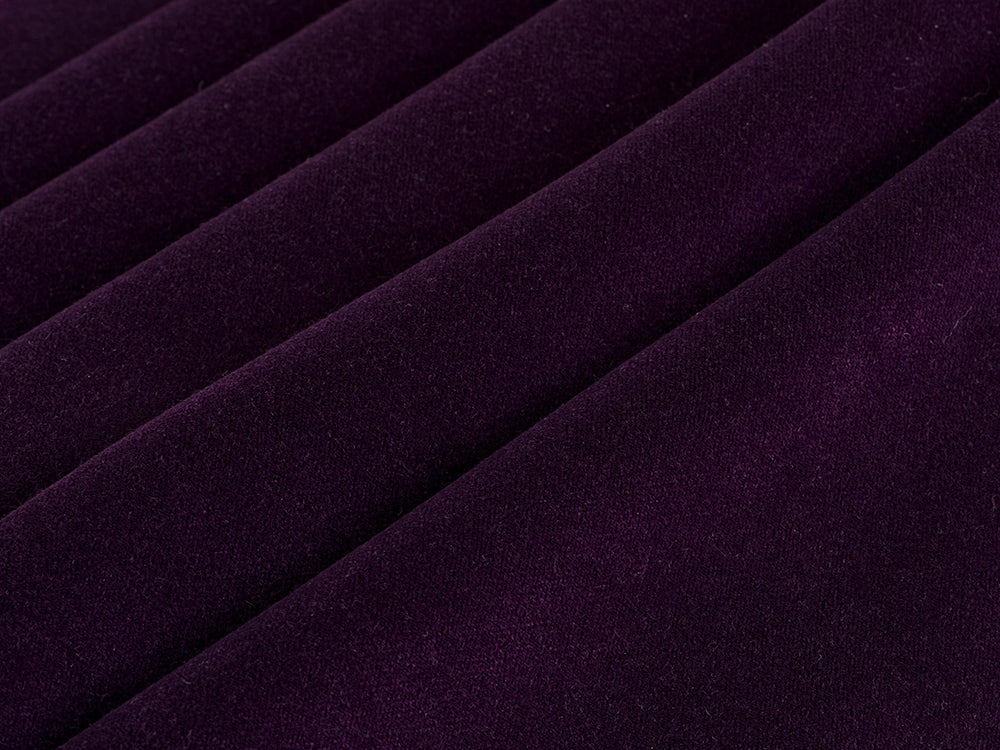 Dark Purple Velvet Upholstery Fabric - Soft & Luxurious