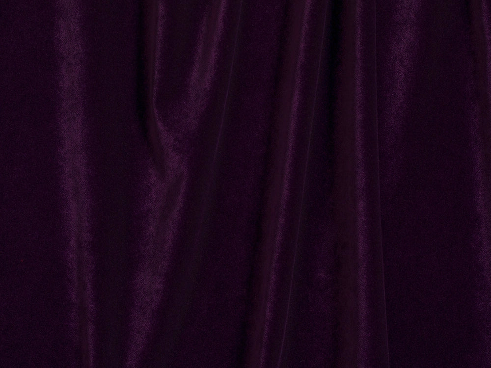 Dark Purple Velvet Upholstery Fabric - Soft & Luxurious