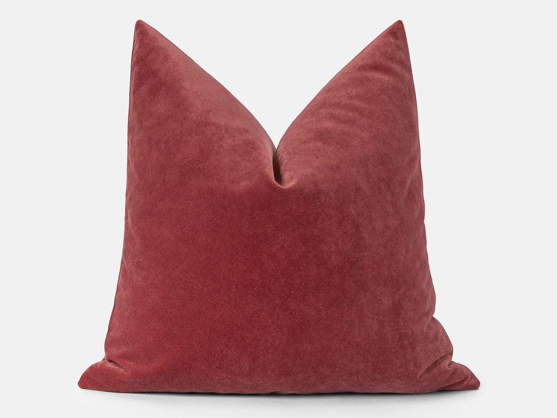 Dark Rose Velvet Pillow Cover