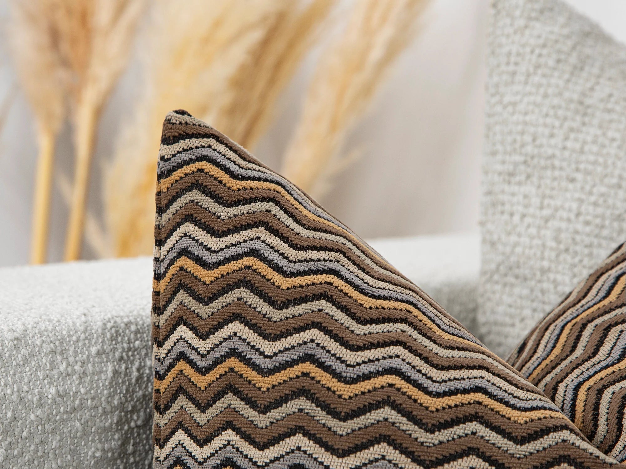 Dark Taupe Chevron Pillow Cover