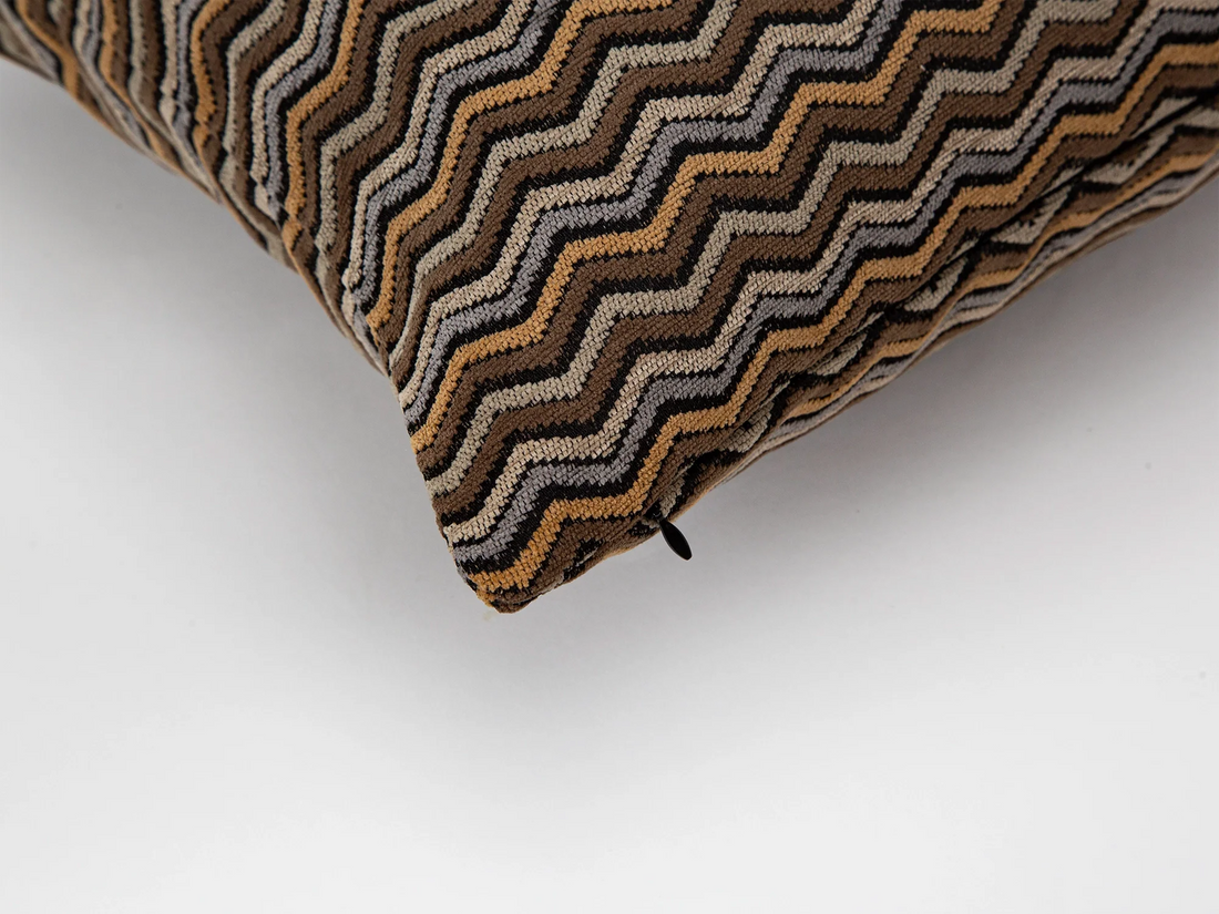Dark Taupe Chevron Pillow Cover