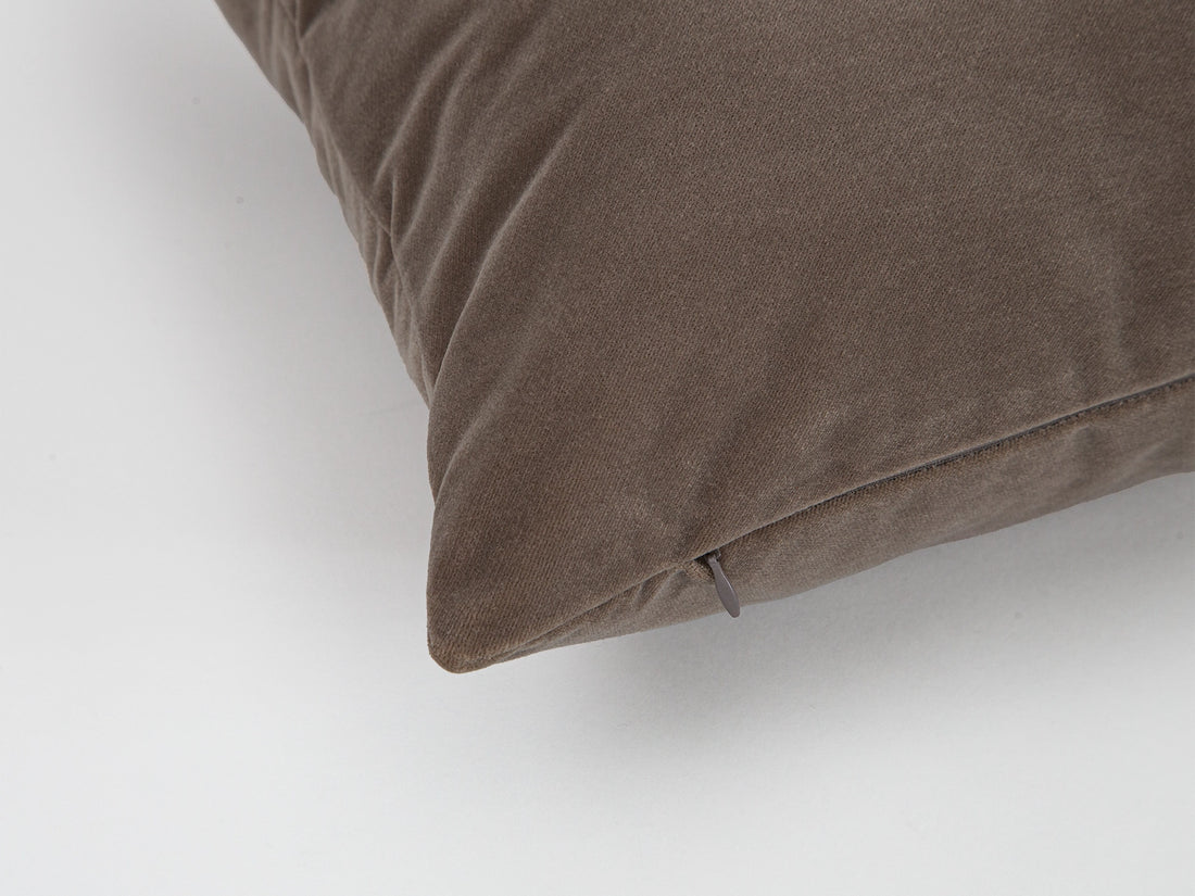 Dark Taupe Velvet Pillow Cover