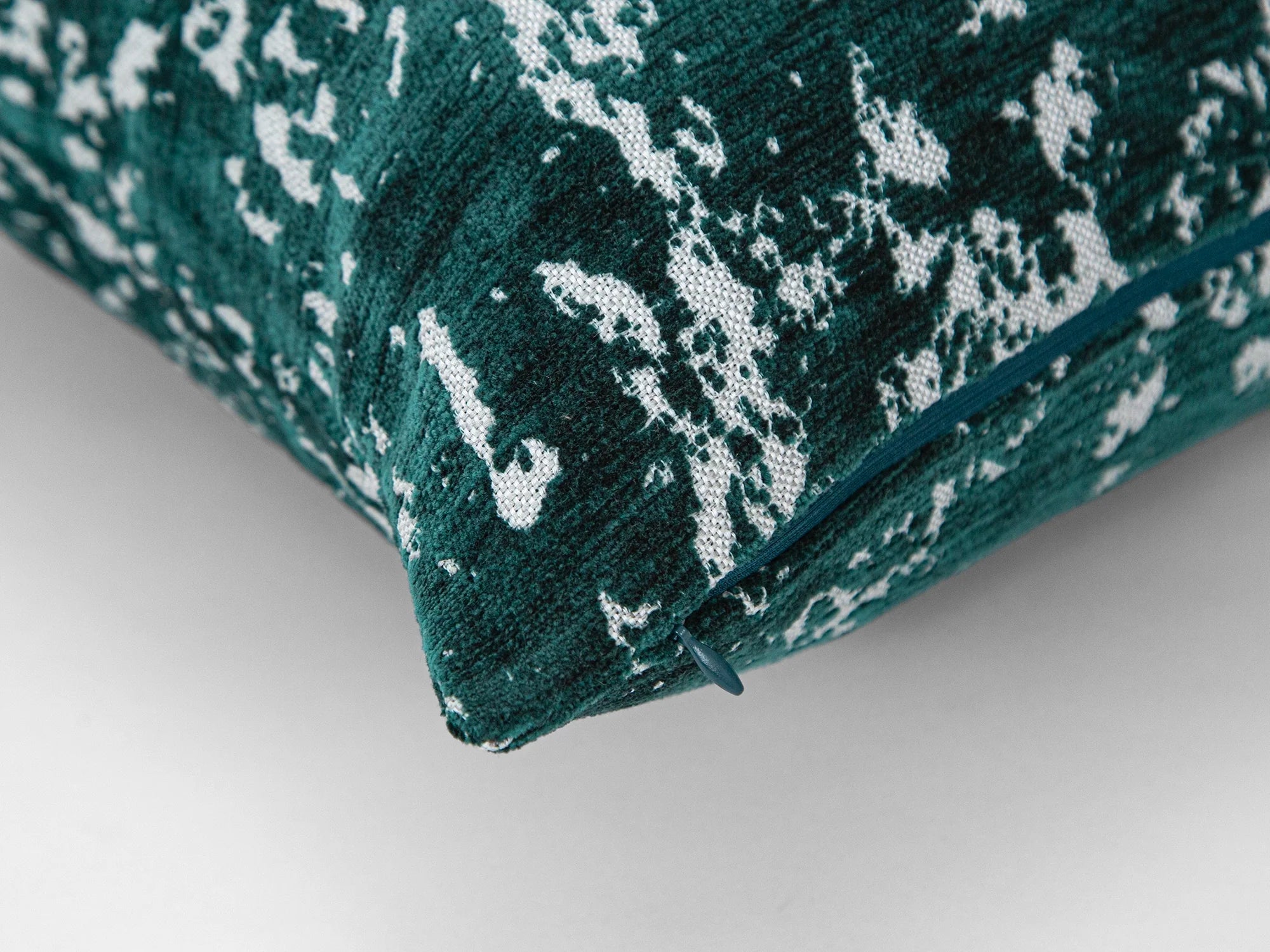 Teal Abstract Textured Pillow Cover