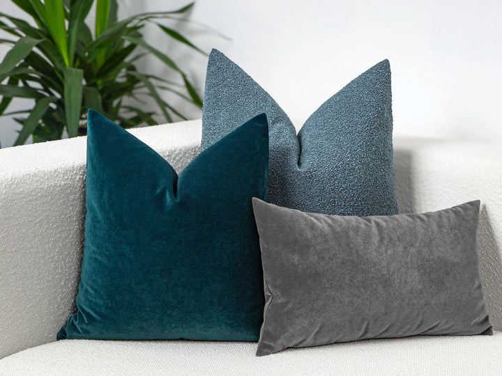 Dark Teal Velvet Pillow Cover